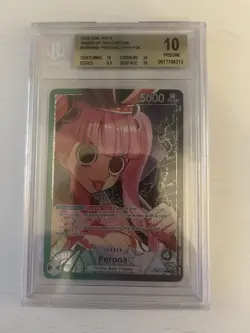 2024 ONE PIECE WINGS OF THE CAPTAIN #OP06-021 PERONA ALTERNATE ART L BGS 10 - Image 1