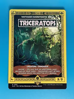 Triceratops - Wayward Swordtooth (Near Mint) - MTG Secret Lair Drop - SLD 1392 - Image 1
