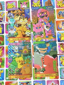 Pokemon Vintage Pocket Monsters Vending HOLO Prism (4x) Stickers 1998 Nintendo - Image 3