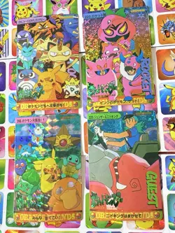 Pokemon Vintage Pocket Monsters Vending HOLO Prism (4x) Stickers 1998 Nintendo - Image 4