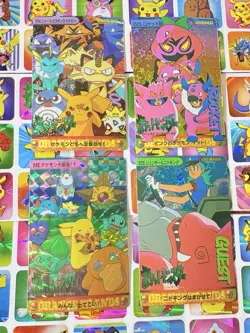 Pokemon Vintage Pocket Monsters Vending HOLO Prism (4x) Stickers 1998 Nintendo - Image 5