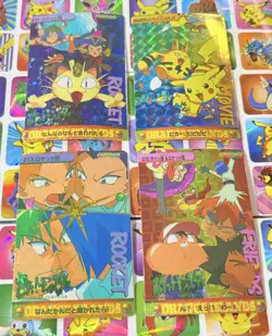 Pokemon Vintage Pocket Monsters Vending HOLO Prism (4x) Stickers 1998 Nintendo - Image 4