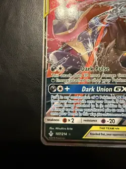 2019 Pokemon Unbroken Bonds Greninja Zoroark GX Full Art #107/214 NM - Image 4