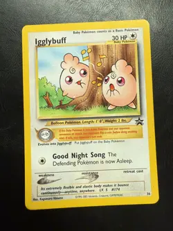 Pokemon Igglybuff Black Star 36 League Promo WOTC Card NM - Image 1