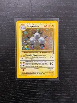 Magneton 9/130 - Pokemon TCG Base Set 2 Holo Rare Card WOTC LP SWIRL - Image 1