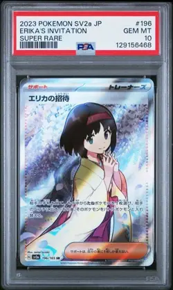 PSA 10 GEM MINT Erika's Invitation 151 Japanese SV2a Super Rare Pokemon 196/165 - Image 1