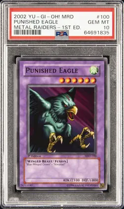 2002 YU-GI-OH! MRD-METAL RAIDERS 1ST ED #100 PUNISHED EAGLE PSA 10 - Image 1