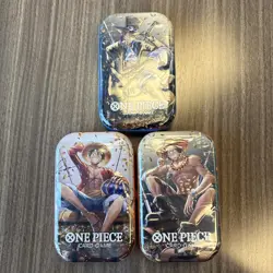 One Piece Tin Pack Set Vol 2 Set of 3 | TS-02 OP-13 | Factory Sealed | Bandai - Image 1