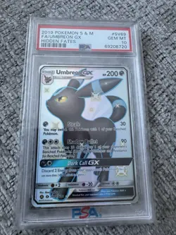 2019 Pokemon Hidden Fates UMBREON GX Full Art Shiny Vault #SV69 PSA 10 GEM MINT - Image 1