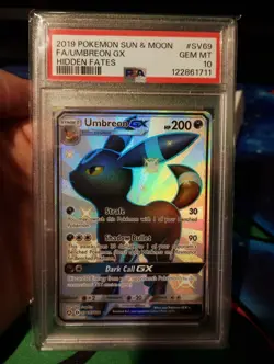 PSA 10 Umbreon GX 2019 Hidden Fates SV69/SV94 Full Art Pokemon TCG GEM MINT - Image 3