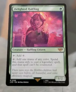MTG Magic: the Gathering, Delighted Halfling, The Lord of the Rings LTR, NM/M - Image 1