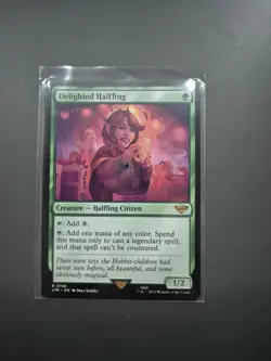 Delighted Halfling the Lord of the Rings Magic the Gathering Card NM Condition - Image 1