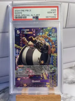 Queen One Piece TCG ST04-005 SP Parallel OP08 English NM Two Legends - PSA 10 - Image 1