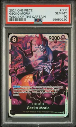 2024 One Piece Wings of the Captain #OP06-086 Gecko Moria PSA 10 GEM MINT - Image 1