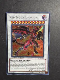 | Yugioh Red Nova Dragon CT07-EN005 Secret Rare 2010 Collectors Tin NM 🔥 | - Image 1