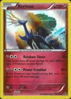 Xerneas 107/162 Holo Rare XY - BREAKthrough Pokemon Card HP - Image 1