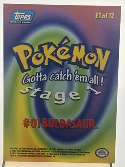 1999 Pokemon movie animation card #01 Bulbasaur TEXTURED FOIL - Image 2