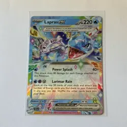 Pokemon Lapras EX Holo Double Rare Card 032/142 SV07 Stellar Crown - Image 3