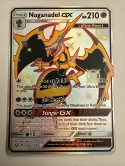 Naganadel GX - SV63/SV94 - Pokemon Hidden Fates Sun & Moon Shiny Rare Card NM - Image 1