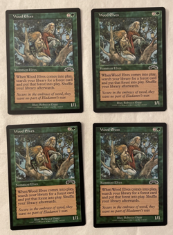 4x Wood Elves Exodus MTG Magic the Gathering LP/NM - Image 1