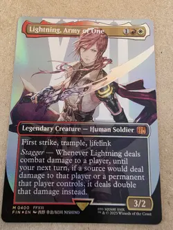 Lightning, Army of One - #400 Foil (Borderless) Final Fantasy - Mtg - Image 1