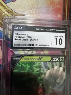 Pokemon Rebel Clash Ultra Rare Rillaboom V 017/192 CGC 10 Gem Mint - Image 2