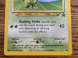 Pokemon Wotc Black Star Promo # 45 SCYTHER **not played** - Image 3