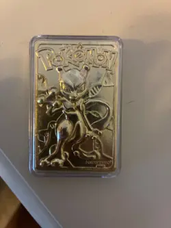 Pokemon 23K Gold Plated Mewtwo Trading Card 1999 Burger King Limited Edition - Image 1