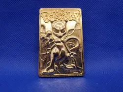 Pokemon 23K Gold Plated Mewtwo Trading Card 1999 Burger King Limited Edition - Image 2