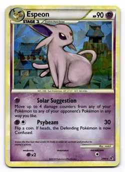 Espeon - 2/90 (HGSS Undaunted - Cracked Ice Holo) Deck Exclusives - Pokemon LP 0 - Image 1