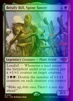 Bristly Bill, Spine Sower (157p/160) Outlaws of Thunder Junction Promos NM FOIL - Image 1