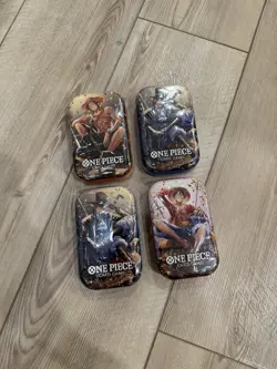 (4) One Piece SEALED Mini Tins~Vol. 2- Sabo Luffy Ace Card Game Tin Pack - Image 1