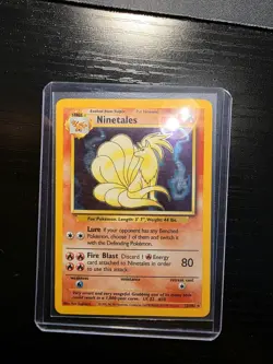 Pokemon TCG Ninetales Base Set Holo Unlimited Rare Card 12/102 WOTC - Image 1