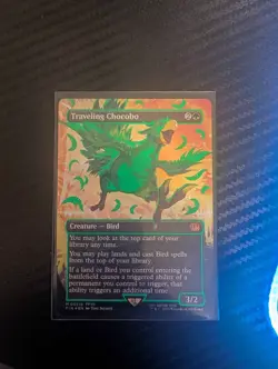 Traveling Chocobo (Borderless) (Neon Ink Green) Final Fantasy Foil Never Played - Image 1
