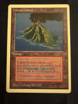 Volcanic Island Magic the Gathering Unlimited Edition Dual Land MTG English - Image 1