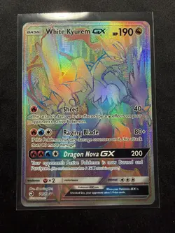Pokemon - White Kyurem GX 74/70 Dragon Majesty - Secret Rare LP+ - Image 1
