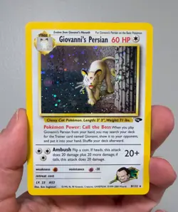 Giovanni's Persian 8/132 Gym Challenge Holo Rare Pokemon TCG - Image 1