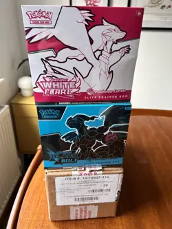 Pokemon TCG Black Bolt & White Flare Pokemon Center Elite Trainer Box's ETB CASE - Image 1