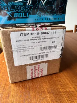 Pokemon TCG Black Bolt & White Flare Pokemon Center Elite Trainer Box's ETB CASE - Image 2