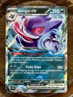 Pokemon TCG Gengar ex Double Rare Holo 104/162 SV05 Temporal Forces (NM) - Image 1