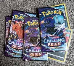 Pokemon Chilling Reign 4 Booster Packs - Image 3