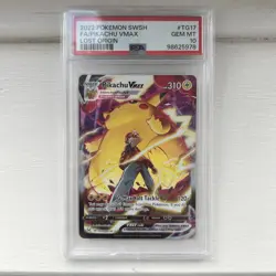 Pokemon Pikachu VMAX Full Art Trainer Gallery SWSH Lost Origin TG17/TG30 PSA 10 - Image 1