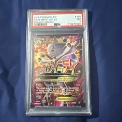 2015 Pokemon XY FA/M Mewtwo EX Breakthrough #160 PSA 7 - Image 1