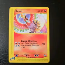 Pokemon TCG Ho-Oh 52/53 WOTC Black Star Promo Vintage - LP - Image 1
