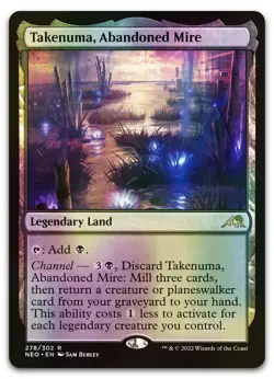 Takenuma, Abandoned Mire #278 (Foil) (NM) Kamigawa Neon Dynasty NEO Magic MTG - Image 1