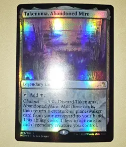 MTG Takenuma, Abandoned Mire 278/302 Kamigawa Neon Dynasty Foil Rare NM - Image 1