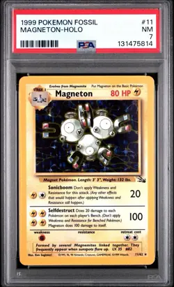 1999 Pokemon Fossil Magneton Holo #11 PSA 7 NM ⚡⚡⚡NEW CERT - Image 1