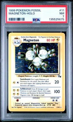 Magneton Holo 11/62 Fossil Pokemon PSA 7 *675 - Image 1