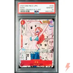 PSA 10 Nami (Manga Alt Art) OP01-016 R The Best - ONE PIECE Card Game 2024 #41S - Image 1