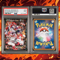 2015 POKEMON JPN XY DOUBLE CRISIS 1ST ED FULL ART/TEAM MAGMA'S GROUDON EX PSA 9 - Image 2
